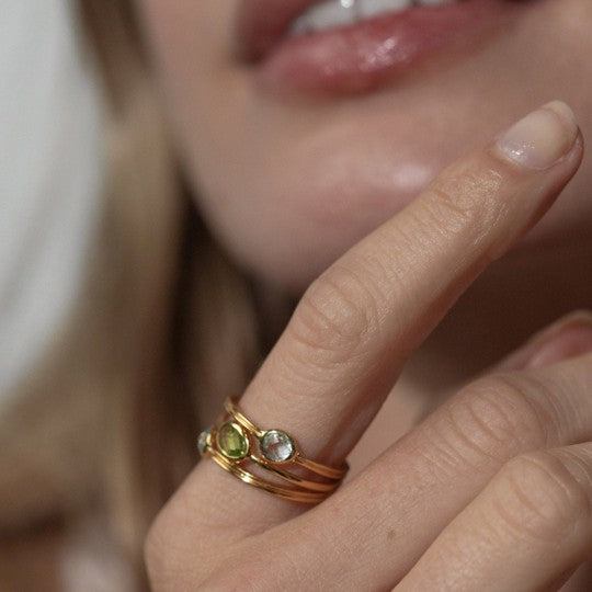 Sky crystal ring - gold