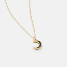 Load image into Gallery viewer, Slate moon gold necklace
