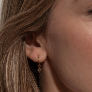 Slate star earrings
