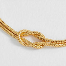 Load image into Gallery viewer, Snake chain knot bracelet - gold
