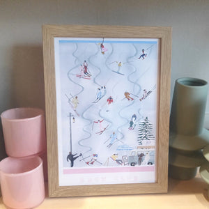 Snow club framed print