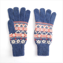 Load image into Gallery viewer, Squares gloves - navy
