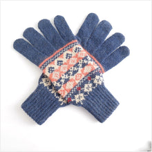 Load image into Gallery viewer, Squares gloves - navy
