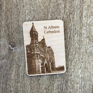 St Albans Cathedral wooden magnet