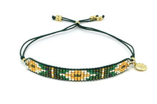 Load image into Gallery viewer, Starshine emerald beaded friendship bracelet
