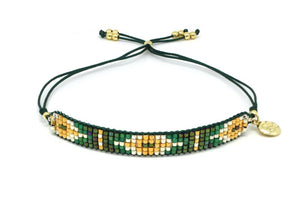 Starshine emerald beaded friendship bracelet