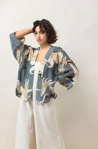 Stork kimono - slate