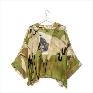 Stork kimono - green