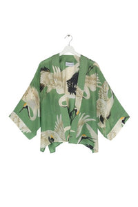 Stork kimono - pea green