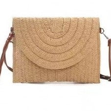 Straw clutch bags - various colours