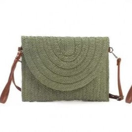 Straw clutch bags - various colours