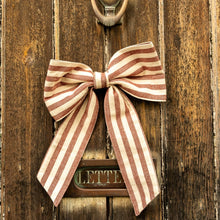Load image into Gallery viewer, Xmas dec - stripe bow - small - winter berry
