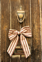 Load image into Gallery viewer, Xmas dec - stripe bow - small - winter berry
