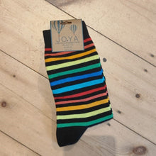 Load image into Gallery viewer, Multi stripe - bamboo socks
