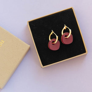 Surround hoop earrings - various colours