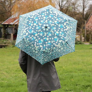 Teal mix dot print umbrella