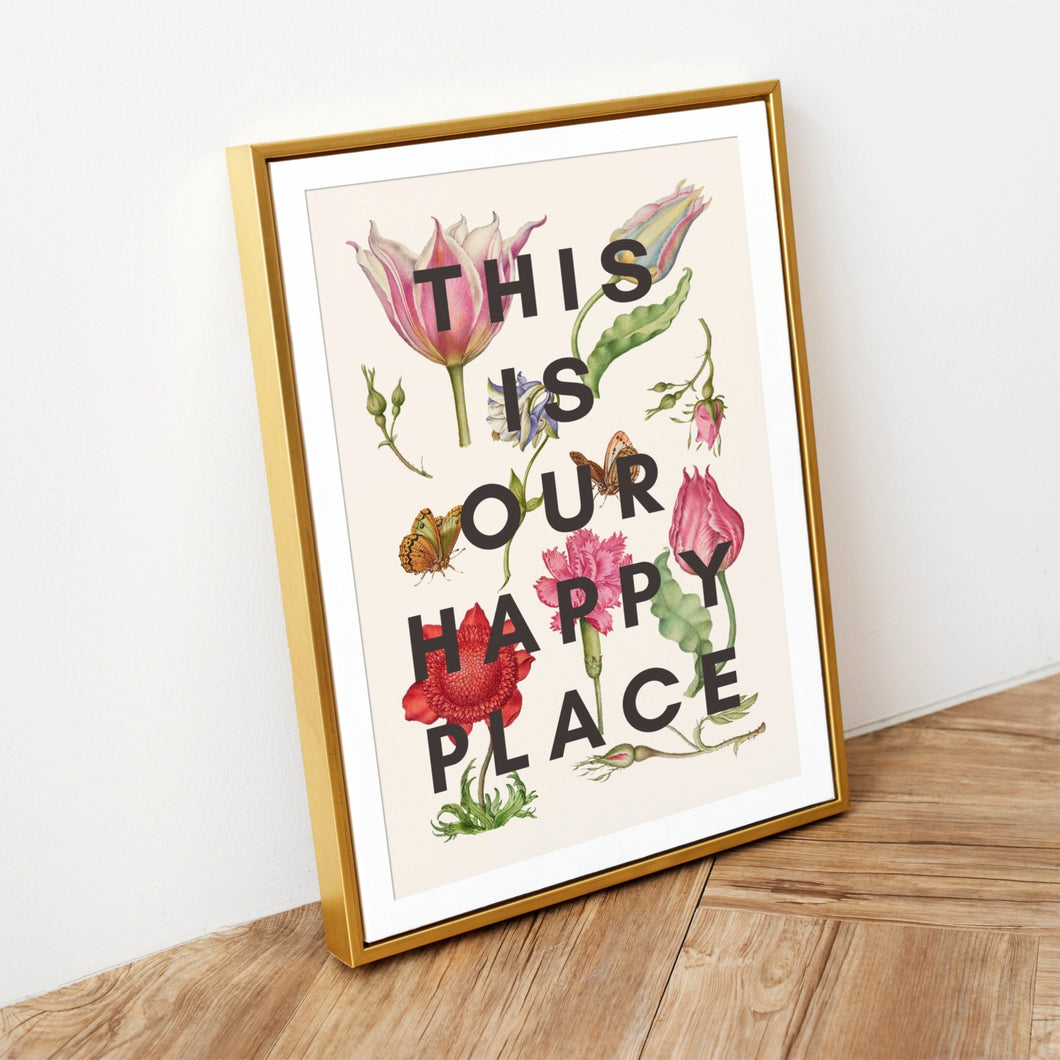 This is our happy place print (unframed)