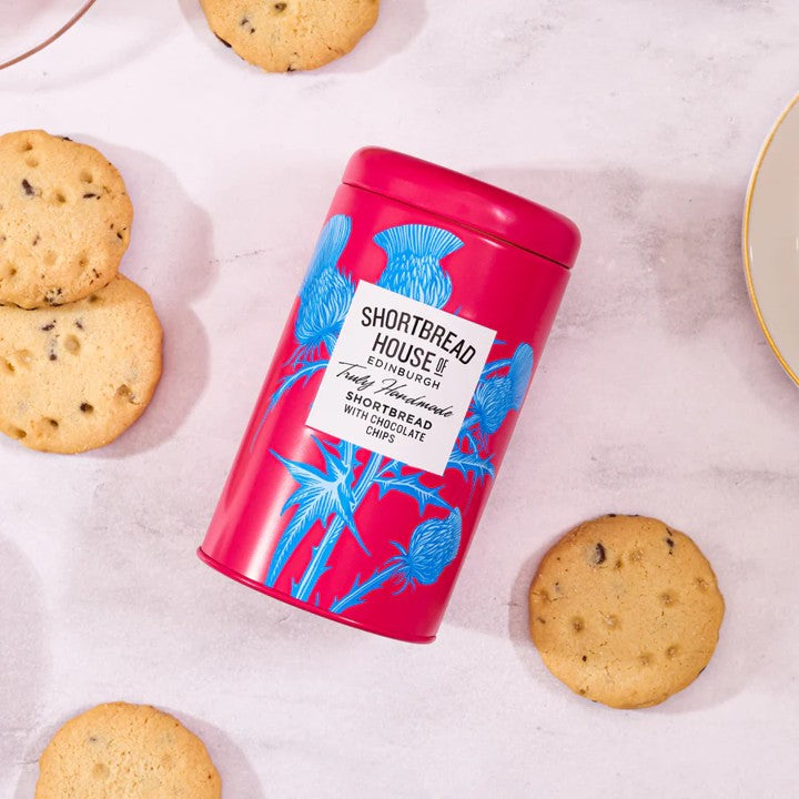 Tin shortbread biscuits - rich dark choc chip
