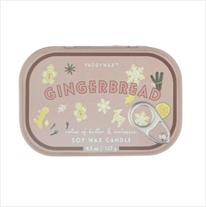 Christmas candle tin - gingerbread