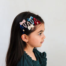 Load image into Gallery viewer, Tinkerbell velvet bow mini hair clips
