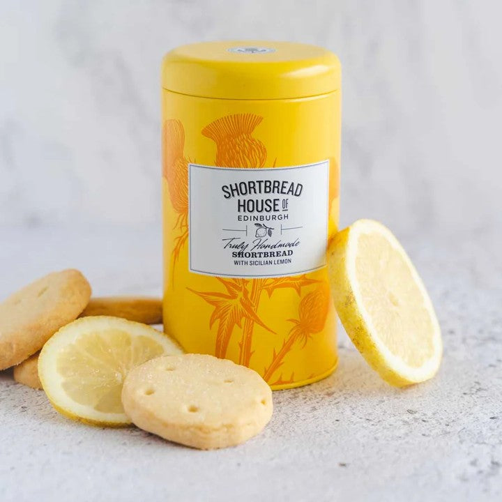 Tin shortbread biscuits - lemon