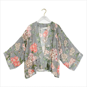 Trailing blossom kimono - grey