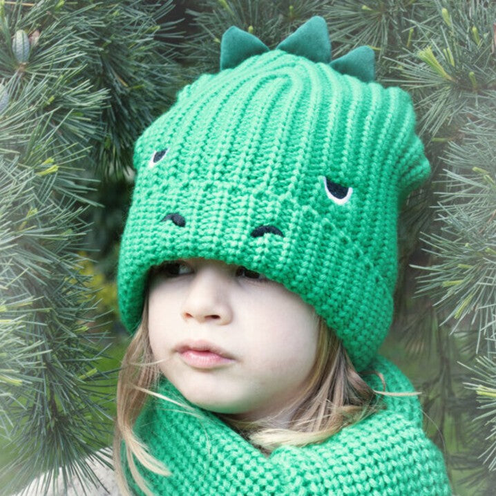 T-rex knitted hat