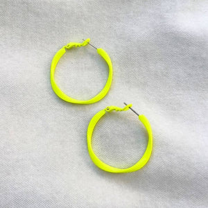 Twisty colourful hoop earrings - various colours