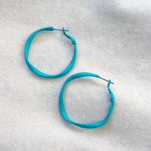 Load image into Gallery viewer, Twisty colourful hoop earrings - various colours
