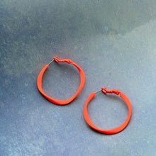 Load image into Gallery viewer, Twisty colourful hoop earrings - various colours
