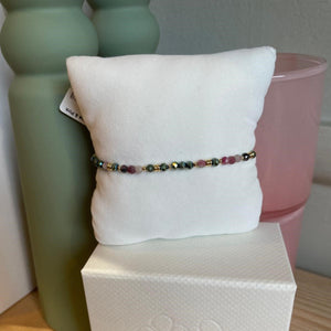 Verde tourmaline & pink gold bracelet