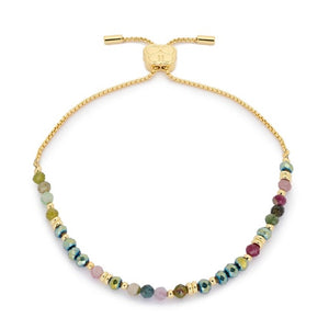 Verde tourmaline & pink gold bracelet