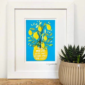 Lemon tree framed print