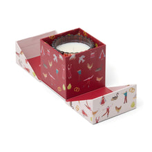 Load image into Gallery viewer, Christmas ribbed glass candle - winter berry
