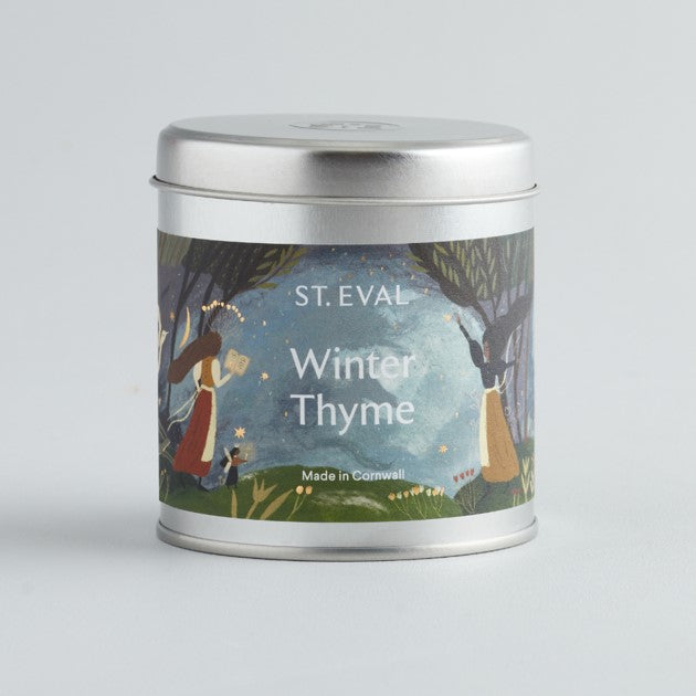 Winter thyme scented tin candle