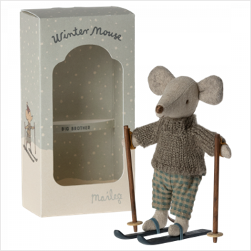 Winter mice with ski set - big brother