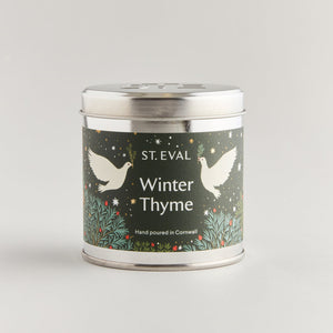 Winter thyme scented tin candle