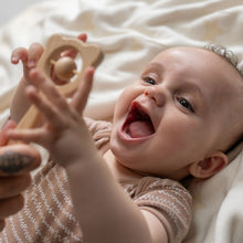 Load image into Gallery viewer, Wooden teether &amp; rattle set
