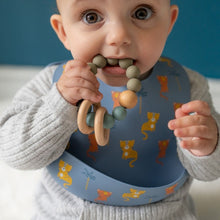 Load image into Gallery viewer, Wooden teether &amp; rattle set

