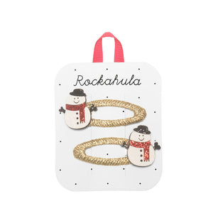 Snowman glitter clips