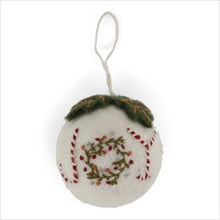 Load image into Gallery viewer, Christmas dec - white bauble - Joy
