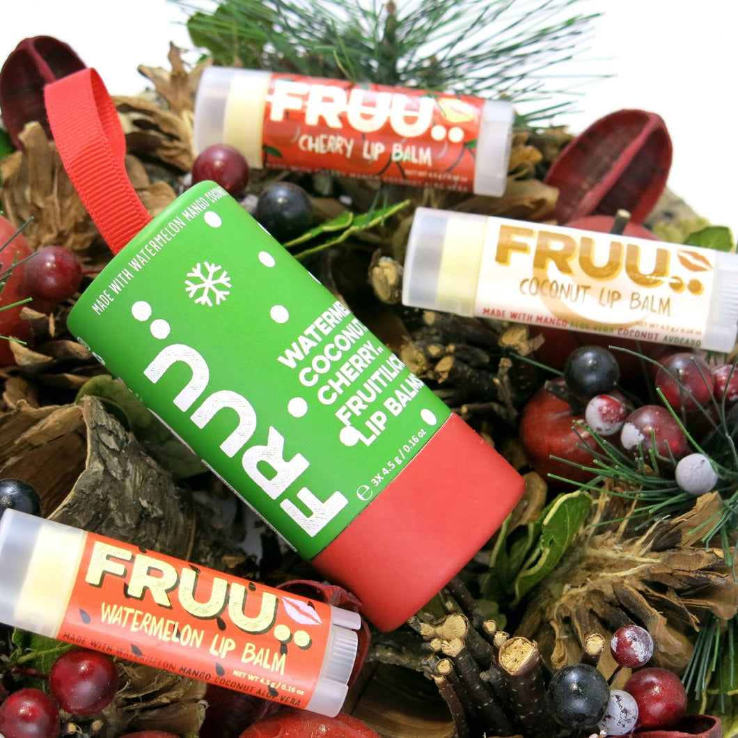 Xmas lip balm trio set