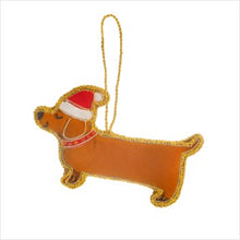 Load image into Gallery viewer, Santa sausage dog (zari) Xmas dec
