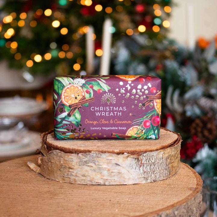 Christmas tidings soap - Xmas wreath