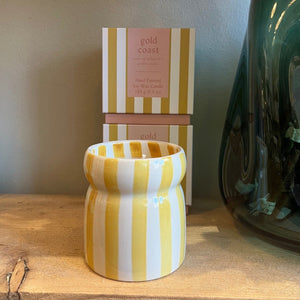 Cabana striped ceramic candles - various scents