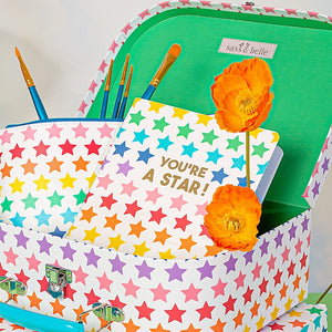 Rainbow stars notebook