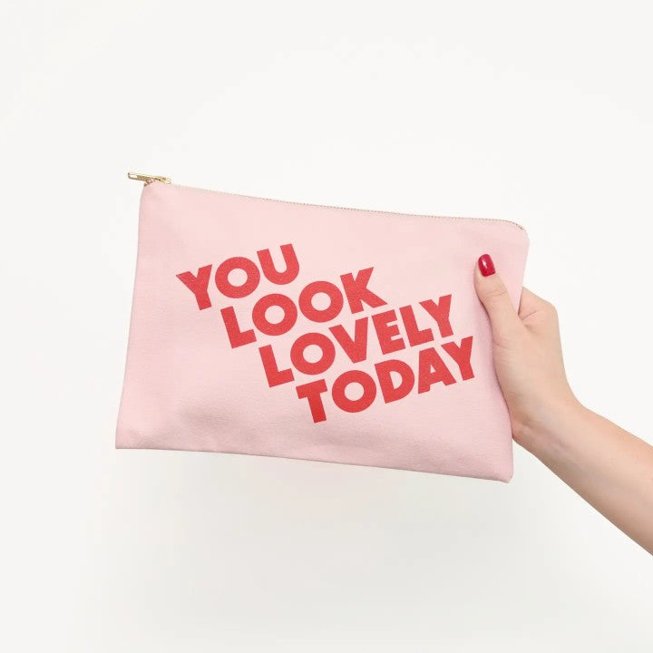 You look lovely today pouch - blush pink