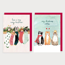 Load image into Gallery viewer, Animals &amp; stockings card pack
