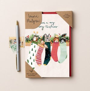 Animals & stockings card pack