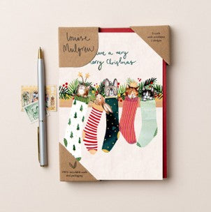 Animals & stockings card pack